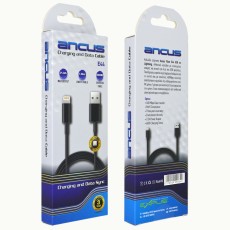 Data Cable Ancus Flow E44 USB σε Lightning 2.0A Data Transfer 480Mbp Black 1m