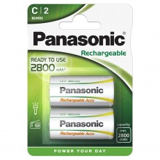 Rechargeable Battery Panasonic size C HHR-2SRE/2B 2800mAh 1.2V  2Pcs