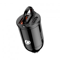 Car Charger Hoco NZ2 Link PD30W+QC3.0 Fast Charging  with USB-A and USB-C 30W 5V/4.8A Black