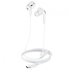 Hands Free Hoco M1 Pro Original Series Earphones Stereo USB-C White with Micrphone and Operation Control Button