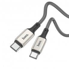 Data Cable Hoco X66 Howdy PD 60W USB-C to USB-C 3.0A  Gray 1m
