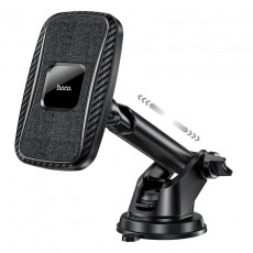 Car Mount Hoco CA75 Magnetics with Arm Extension and Wireless Charger 15W USB-C Black