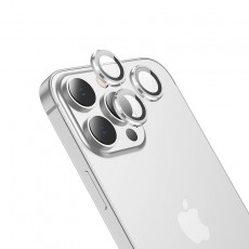 Frame Film Κάμερας Hoco 3D Metal for Apple iPhone 13 Pro / iPhone 13 Pro Max Silver