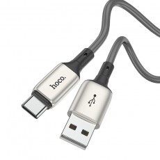 Data Cable Hoco X66 Howdy USB σε USB-C 2.4A  Gray 1m