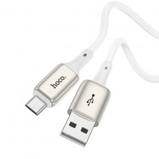 Data Cable Hoco X66 Howdy USB σε Micro-Usb 2.4A White 1m