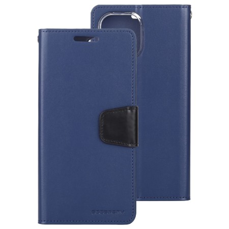 Book Case Goospery Sonata Diary Case for Apple iPhone 12/12 Pro Navy-Black