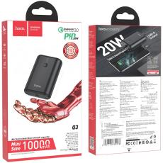 Power Bank Hoco Q3 Mayflower PD20W+QC3.0 Mini Size Charge 50% in 30 Min 10000mAh Black