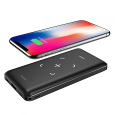 Power Bank Hoco J50 Surf 10000mAh with Wireless Charging and USB-A with Led Display Black