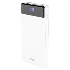 Power Bank Hoco J84 Cool 10000mAh with Dual Output USB-A and USB-C, Micro-USB and Display White