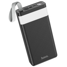 Power Bank Hoco J73 Powerful 30000mAh with 2 USB-A Outputs, Display and Light Function Black