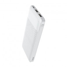 Power Bank J72 Easy 10000mAh with 2x USB-A and Illuminated Battery Indicator White