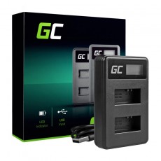 Charger Green Cell ADCB18 AHDBT-201 AHBBP-301 for GoPro HD HERO 3 CHDHX with Display Black Edition (4.2V 2.5W 0.6A)