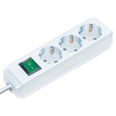 Power Strip Brennenstuhl  with 3 Inlet Sockets and On / Off Switch Cable 1.5 m IP20 White