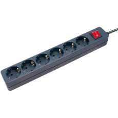 Power Strip Brennenstuhl  with 6 Inlet Sockets and On / Off Switch Cable 1.4 m IP20 Black