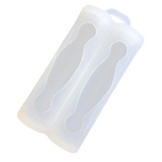 Silicone Case with Two Positions for Battery 18650 White