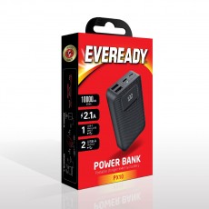 Power Bank Energizer Eveready 10000mAh 2.1A  with 2x USB-A and Display Black