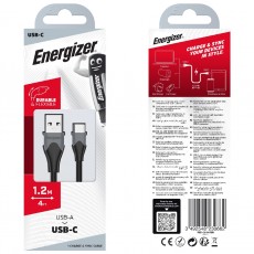 Energizer Bicolor 2.4A USB-C 1.2m Connection Cable Black