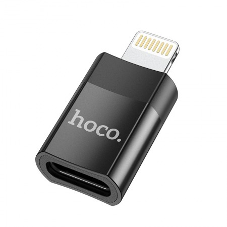 Hoco UA17 Lightning Adapter in USB-C Support 2A charging and data transfer functions Black