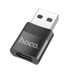Hoco UA17 Adapter USB 3.0  to USB-C Black supports OTG function 2A / 3A / 60W charging