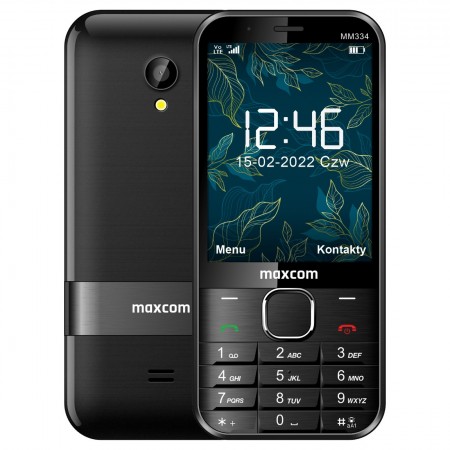 Maxcom MM334  3.2" with Bluetooth, 4G VoLTE, USB-C, Radio, Camera, Torch and Extra Big Fonts Black