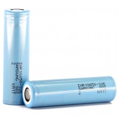 Rechargeable Industrial Type Battery, Samsung INR18650-32E 3,7 3200mAh 2pcs with Storage Box