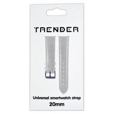 Replacement Trender TR-FX20WH Leatherette Strap 20mm White