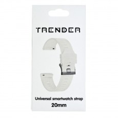 Spare Silicone Trender TR-SL20WH Strap 20mm White