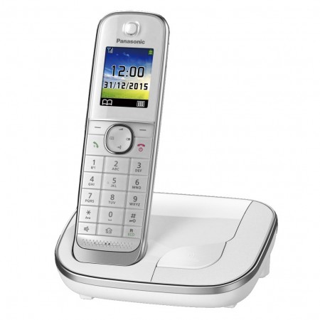 Panasonic KX-TGJ310GRW Cordless Digital Telephone White  with Power Back-Up Operation and Baby Monitor