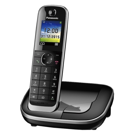 Panasonic KX-TGJ310GRB Cordless Digital Telephone Black with Colourful Display with Power Back-Up Operation and Baby Monitor