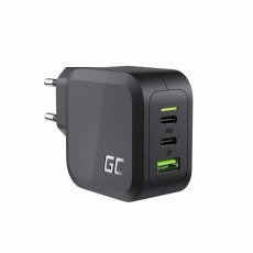 Green Cell Green Cell CHARGC08  PowerGaN 65W 2x USB-C, 1x USB-A Quick Charge 3.0, Samsung AFC, Huawei FCP