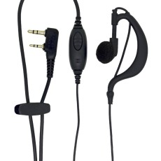 Hands Free Mono Ancus HiConnect with dual connector 2.5mm & 3.5mm with operating button for Walkie Talkie Black Bulk