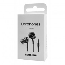 Hands Free Stereo Samsung 3.5mm with Microphone and Power Button Black