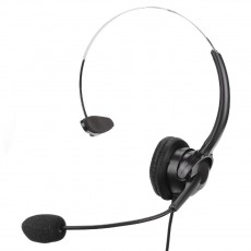 Wired Headset Noozy Black-Silver 2,5mm with Microphone for DECT Telephones