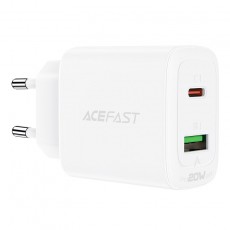 Travel Charger Acefast A25 Fast Charging 2xUSB-C+USB-A PD20W QC3.0/QC2.0 5V/3A White