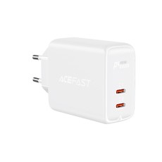 Travel Charger Acefast A9 Fast Charging USB-C QC3.0 / QC2.0 PD40W White