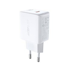 Travel Charger Acefast A1 Fast Charging USB-C PD3.0 PD20W QC3.0 / QC2.0 5V / 2.4A White. Travel Charger Acefast A5 Fast Charging 0.6A, 32W, 1xUSB-C 20W+1xUSB-A 12W,  PD20W, QC3.0 / QC2.0, AFC, FCP, Black.  Smart output, support for PD20W, QC3.0 / QC2.0,