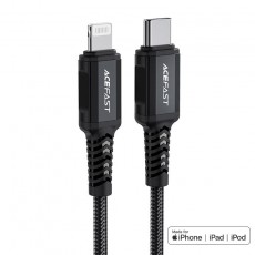 Data Cable Acefast C4-01 USB-C to Lightning Braided 3.0A 30W Apple Certified MFI 1.8m Black