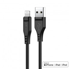 Data Cable Acefast C3-02 USB-A to Lightning Braided 2.4A Apple Certified MFI 1.2m Black