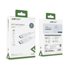 Data Cable Acefast C3-03 USB-C to USB-C Braided 3A 60W 1.2m White