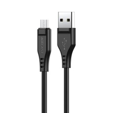 Data Cable Acefast C3-09 USB-A to Micro-USB 2.4A Black 1.2m