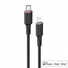 Data Cable Acefast C2-01 USB-C to Lightning 3A 30W Apple Certified MFI 1.2m Black