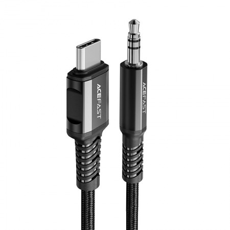 Data Cable Acefast C1-08 USB-C to 3.5mm Male Braided 1.2 Black