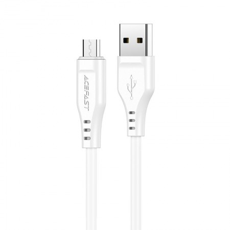 Data Cable Acefast C3-09 USB-A to Micro-USB 2.4A 1.2m White