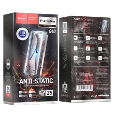 Tempered Glass Hoco G10 Anti-Static Full Screen 2.5D  for Apple iPhone 14 Pro Max Set 25Pcs