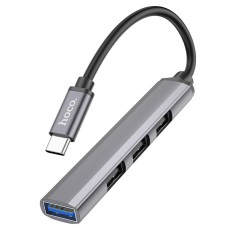 Hub USB-C Hoco HB26 USB3.0+3xUSB2.0 Grey