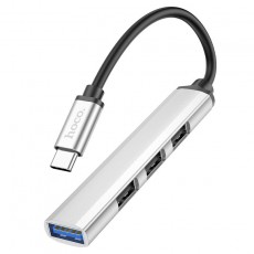 Hub USB-C Hoco HB26 USB3.0+3xUSB2.0 Silver