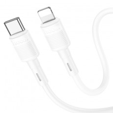 Data Cable Hoco X83 Victory USB-C to Lightning Fast Charging PD20W White 1m Extra Durability