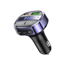 Bluetooth FM Transmitter Hoco E70 USB 18W+USB-C 30W PD30W+QC3.0 v5.0 Blue