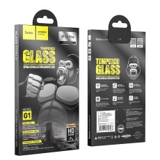 Tempered Glass Hoco G1 0.33mm Flash Attach Full Silk Screen HD for Apple 14 Pro Black