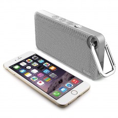 Portable Slim Bluetooth Speaker iLuv Aud Mini Smart 6 FM Radio Built-in Microphone Grey